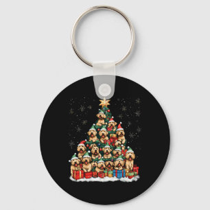 Zacht gecoate Wheaten Terrier Kerstboom Hond San Sleutelhanger