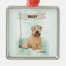 Zacht Gecoate Wheaten Terrier Waterverf Persoonlij