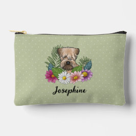 Zacht Gecoatste Wheaten Terrier Met Bloemen En Naa Etui