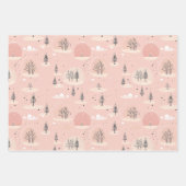 Zacht gedempt Scandi geïnspireerd Kerstmis Inpakpapier Vel (Voorkant 3)