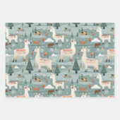 Zacht gedempt Scandi geïnspireerd Kerstmis Inpakpapier Vel (Voorkant)