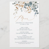 Zacht gedempte aardetinten bloemenbruiloft Waterve (Voorkant)