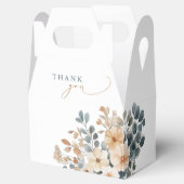 Zacht gedempte aardetinten bloemenbruiloft Waterve Bedankdoosjes (Geopend)