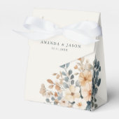 Zacht gedempte aardetinten bloemenbruiloft Waterve Bedankdoosjes (Voorkant Zijde)