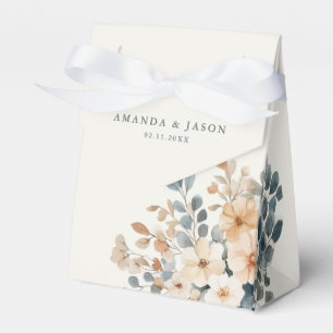 Zacht gedempte aardetinten bloemenbruiloft Waterve Bedankdoosjes