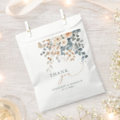 Zacht gedempte aardetinten bloemenbruiloft Waterve Bedankzakje (Geknipt)