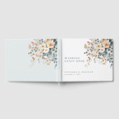 Zacht gedempte aardetinten bloemenbruiloft Waterve Gastenboek (Volledig)