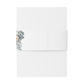 Zacht gedempte aardetinten bloemenbruiloft Waterve Uitnodigingen Wikkel (Achterkant Voorbeeld)