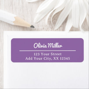 Zacht Gedempte Lavendel Trendy Adreslabel Etiket