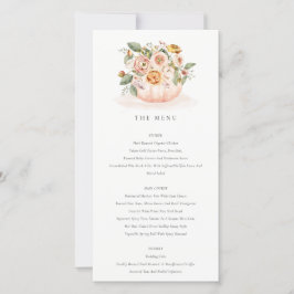 Zacht gedempte roze roze pompoen bloemendecoratie  bedankkaart