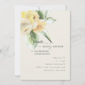 Zacht geel bloemencrème Vrijgezellenfeest Kaart (Voorkant)