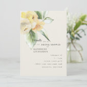 Zacht geel bloemencrème Vrijgezellenfeest Kaart (Staand voorkant)