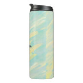 Zacht geel en aquamarijn thermische tumbler thermosbeker (Geroteerd rechts)