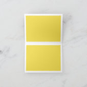 Zacht geel papel picado Mexicaanse stijl Baby show Bedankkaart (Binnen)