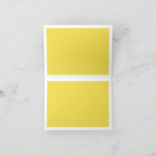 Zacht geel papel picado Mexicaanse stijl Baby show Bedankkaart (Binnen)