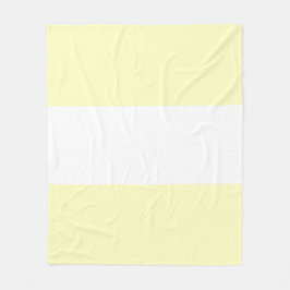 Zacht Geel Pastel & Witte Balk Design Fleece Deken