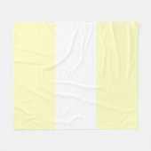 Zacht Geel Pastel & Witte Balk Design Fleece Deken (Voorkant (Horizontaal))