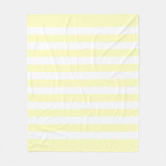 Zacht Geel Pastel & Witte Lijnen Patroon Fleece Deken