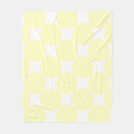 Zacht Geel Pastel & Witte Ster Patroon Ontwerp Fleece Deken