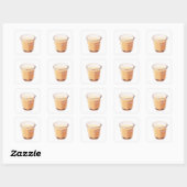 Zacht geïnspireerd ontwerp vierkante sticker (Vel)