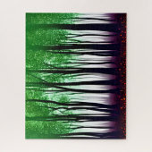 Zacht gekleurd groen Paarse rood mystiek bos Legpuzzel (Verticaal)