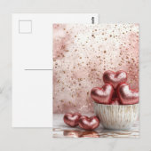 Zacht gekleurde glitter Harten Valentijns's Groet Briefkaart (Voorkant / Achterkant)