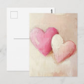 Zacht gekleurde Harten Valentijns's Groet Briefkaart (Voorkant / Achterkant)