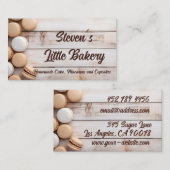 Zacht gekleurde macarons bakkerij visitekaartje (Voorkant / Achterkant)