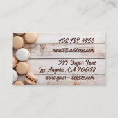 Zacht gekleurde macarons bakkerij visitekaartje (Achterkant)