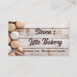 Zacht gekleurde macarons bakkerij visitekaartje