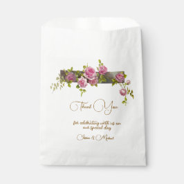 Zacht gekleurde Rozen bruiloft Bedankzakje