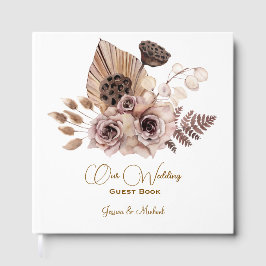 Zacht gekleurde Rozen bruiloft Gastenboek