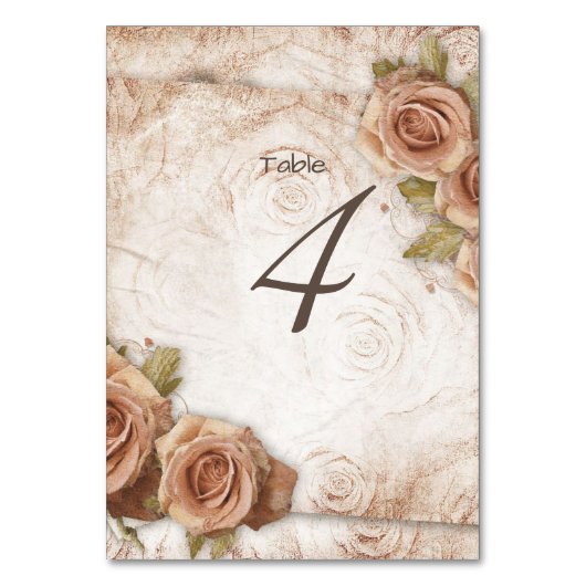 Zacht gekleurde Rozen bruiloft Kaart (Voorkant)