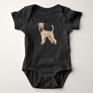 Zacht Gekleurde Wheaten Terrier Beige Mooie Cartoo Romper