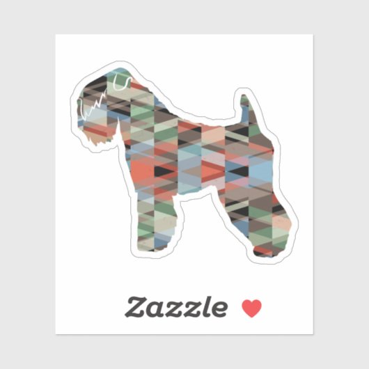 Zacht gekleurde wieltjes Terrier Dog Geo Sticker (Vel)