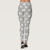 Zacht gekleurde wieltjes Terrier Dog Silhouettes Leggings (Achterkant)