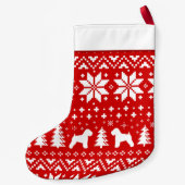 Zacht gekleurde wieltjes Terrier Silhouettes Dog A Kleine Kerstsok (Achterkant)