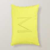 Zacht gele monogrammen accent kussen (Voorkant(Verticaal))