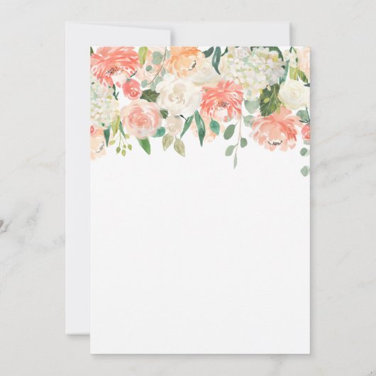 Zacht geschilderd Bloemen Meisjes 1e Verjaardag In Kaart (Achterkant)