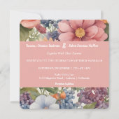 Zacht geschilderde bloemenbruiloft uitnodiging (Voorkant)