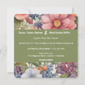 Zacht geschilderde bloemenbruiloft uitnodiging (Voorkant)