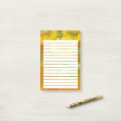 Zacht geschilderde zonnebloemen post-it® notes (Op bureau)