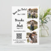 Zacht Gesproken Rustieke Bloemige Bewaar de Datum Save The Date (Staand voorkant)