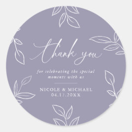 Zacht gewelddadige elegante bruinjes Weduwen Dank Ronde Sticker