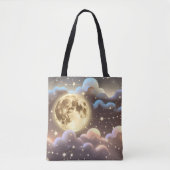 Zacht Goud Ivoor Maan Elegante Esthetiek Tote Bag (Voorkant)