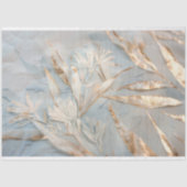 Zacht Goud Wit Botanisch Bloemist Weefsel Papier (Voorkant)