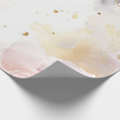 Zacht gouden blad elegantie cadeaupapier (Hoek)