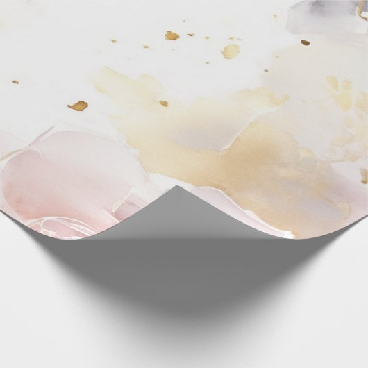 Zacht gouden blad elegantie cadeaupapier (Hoek)