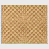 Zacht Gouden Damast Bloem Cadeaupapier (Vlak)