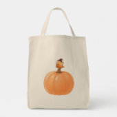 Zacht Griezelige Capybara Pompoen Boodschappentas Tote Bag (Achterkant)